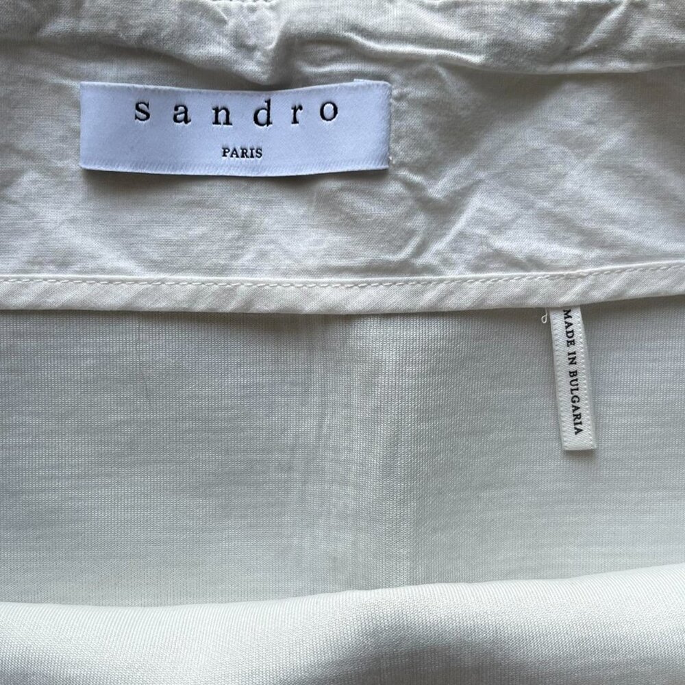 Sandro Pencil Skirt Womens 3 Green Tiered Layered Ruffled Dainty Spring Coquette - Picture 2 of 7